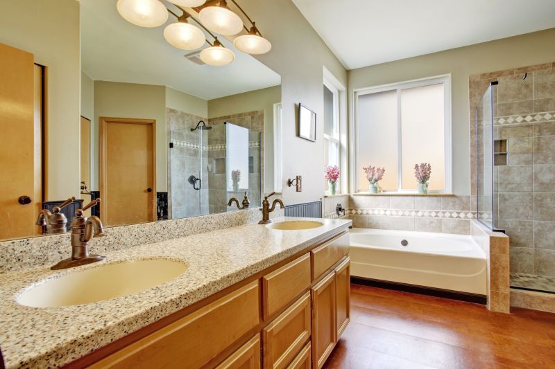 Elegant bathroom with granite accents
